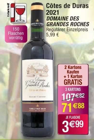 côtes de duras 2021 domaine des grandes roches