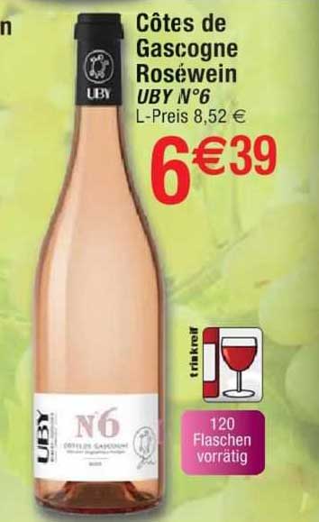 côtes de gascogne roséwein uby n°6