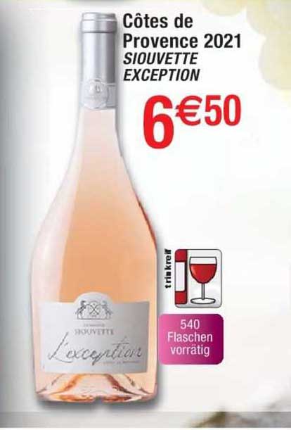 côtes de provence 2021 siouvette exception