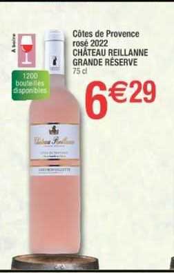 côtes  de provence rosé 2022 château reillanne grande réserve