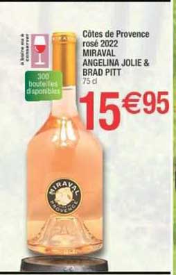 Côtes De Provence Rosé 2022 Miraval Angelina Jolie & Brad Pitt