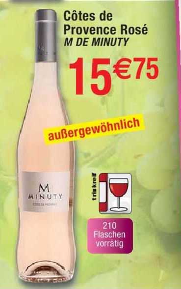 Côtes De Provence Rosé M De Minuty