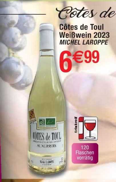 côtes de toul weißwein 2023 michel laroppe