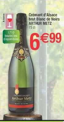 crémant d'alsace brut blanc de noirs arthur metz