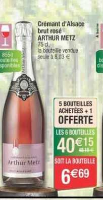 crémant d'alsace brut rosé arthur metz