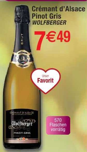crémant d'alsace pinot gris wolfberger
