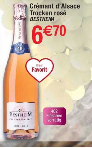 crémant d'alsace trocken rosé bestheim