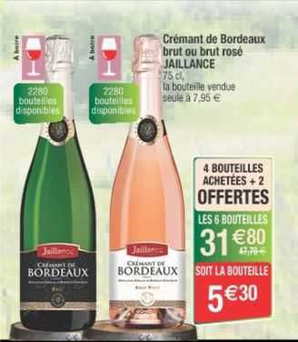 Crémant De Bordeaux Brut Ou Brut Rosé Jaillance