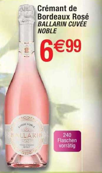 crémant de bordeaux rosé ballarin cuvée noble