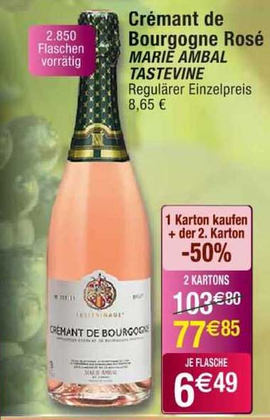 crémant de bourgogne rosé marie ambal tastevine