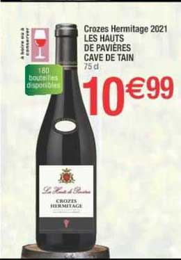 crozes hermitage 2021 les hauts de pavières cave de tain