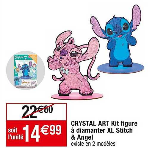 crystal art kit figure à diamanter xl stitch & angel