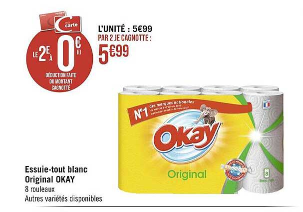 essuie-tout blanc original okay