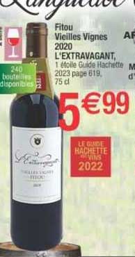 fitou vieilles vignes 2020 l'extravagant
