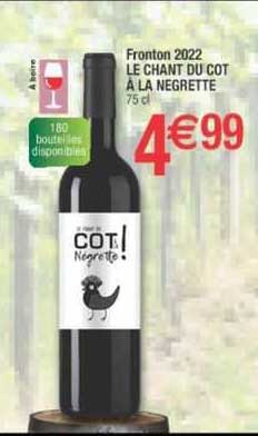 fronton 2022 le chant du cot à la negrette