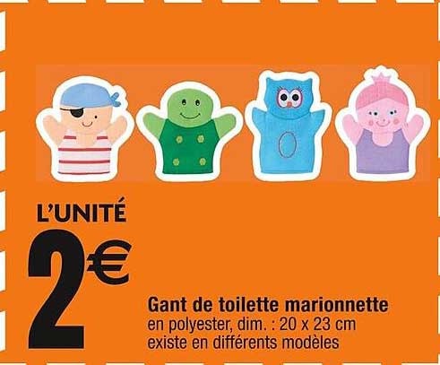 gant de toilette marionnette