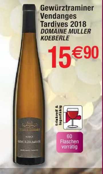 gewürztraminer vendanges tardives 2018 domaine muller koeberle