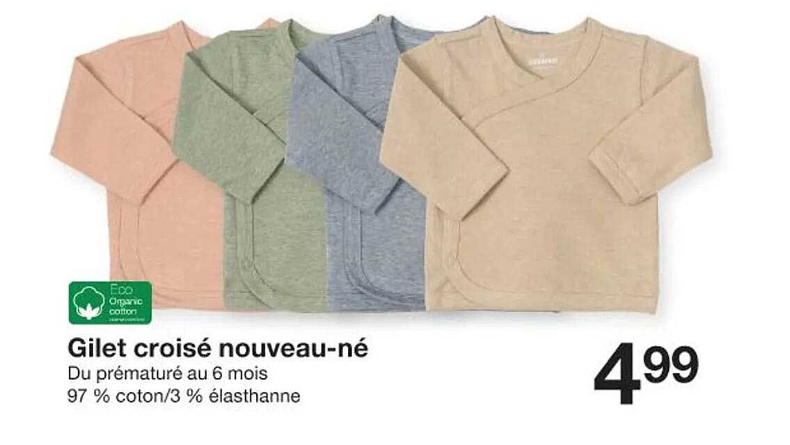 gilet croisé nouveau-né