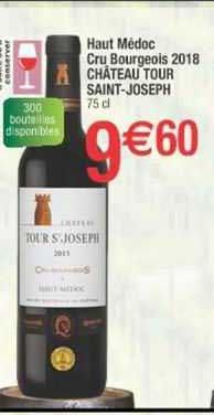 haut médoc cru bourgeois 2018 château tour saint-joseph