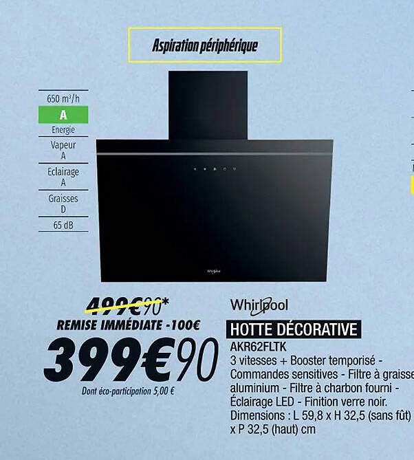 hotte décorative whirlpool