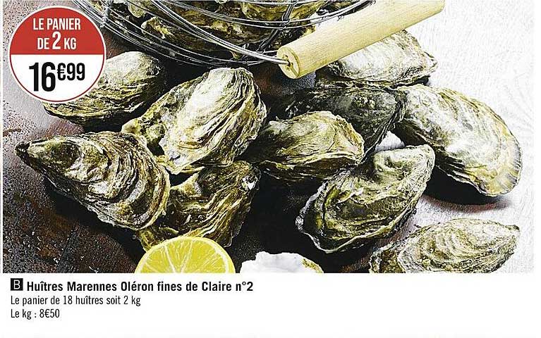 Huîtres Marennes Olégon Fines De Claire Nº2