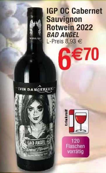 igp oc cabernet sauvignon rotwein 2022 bad angel