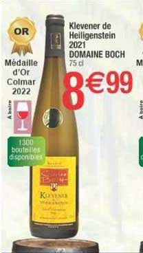 klevener de heiligenstein 2021 domaine boch