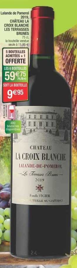 lalande de pomerol 2019 château la croix blanche les terrasses brunes