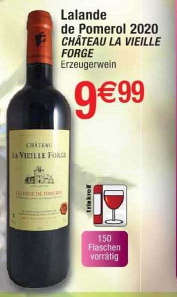 lalande de pomerol 2020 château la vieille forge