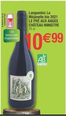 languedoc la méjanelle bio 2021 le pré aux anges château ministre