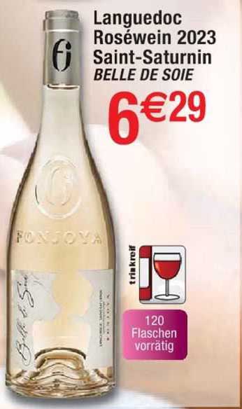 languedoc roséwein 2023 saint-saturnin belle de soie