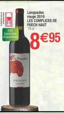 languedoc rouge 2019 les complices de puech haut