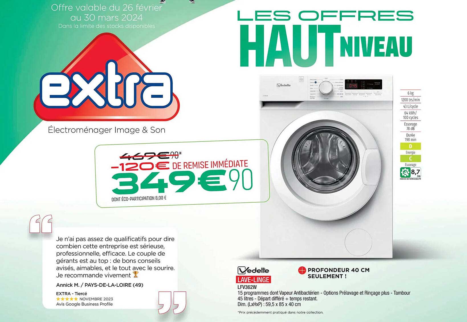 lave-linge vedette