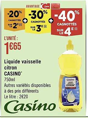 Liquide Vaisselle Citron Casino