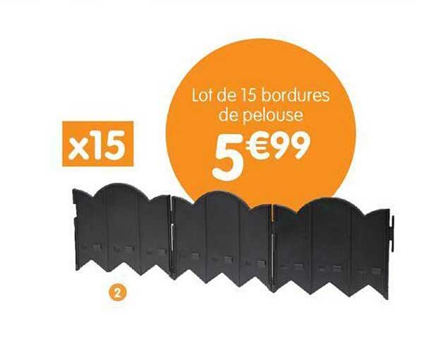 lot de 15 bordures de pelouse