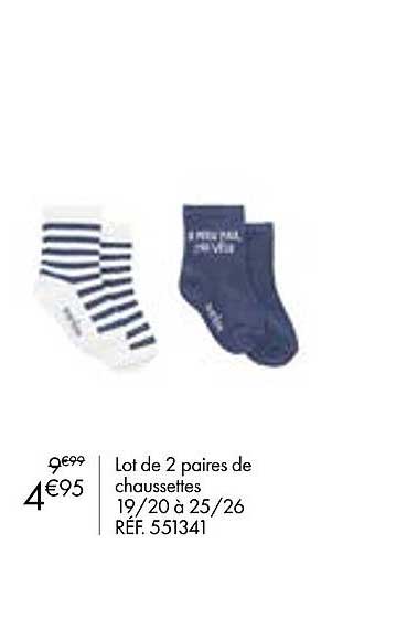Lot De 2 Paires De Chaussettes
