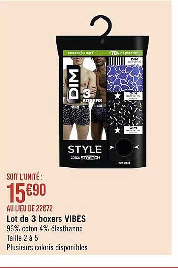 Lot De 3 Boxers Vibes