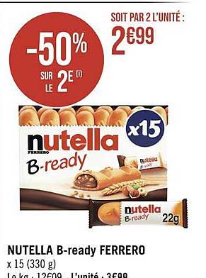 nutella b-ready ferrero