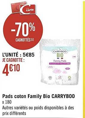 pads coton family bio carryboo