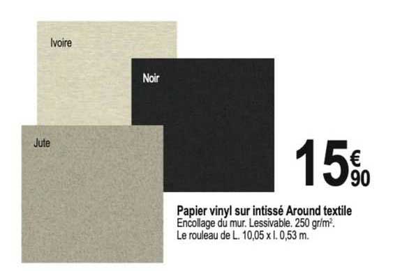 papier vinyl sur intissé around textile
