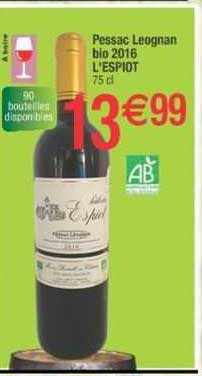 pessac leognan bio 2016 l'espiot