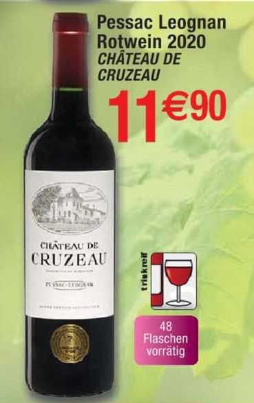 pessac leognan rotwein 2020 château de cruzeau