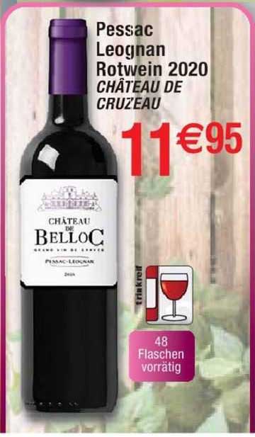 pessac leognan rotwein 2020 château de cruzeau