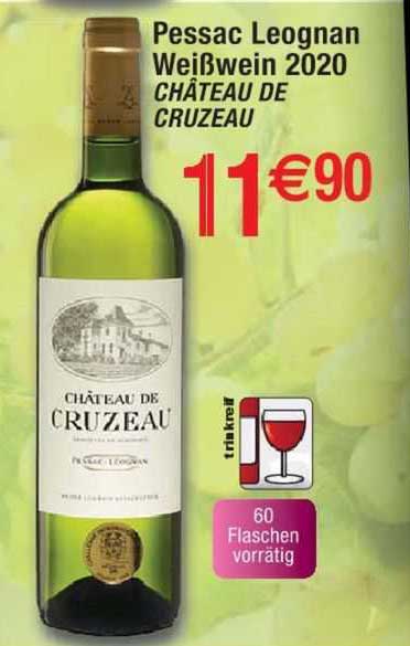 pessac leognan weißwein 2020 château de cruzeau