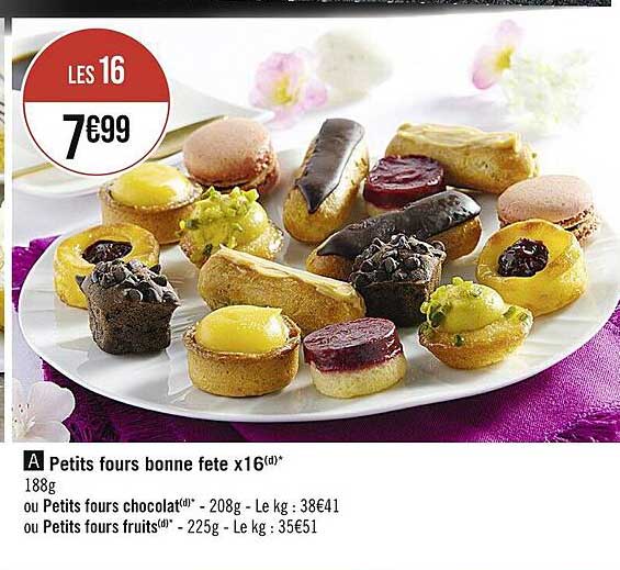 Petits Fours Bonne Fete x16