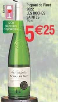 picpoul de pinet 2022 les roches saintes
