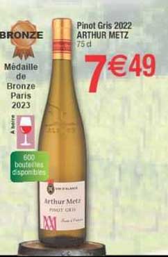 pinot gris 2022 arthur metz