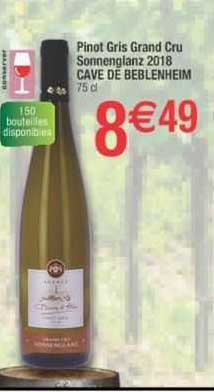 pinot gris grand cru sonnenglanz 2018 cave de beblenheim