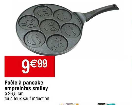 poêle à pancake empreintes smiley