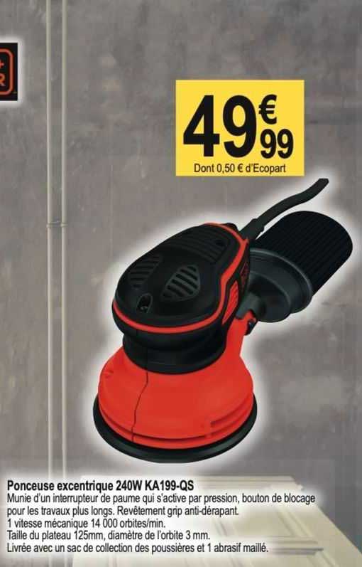 ponceuse excentrique 240w ka199-qs